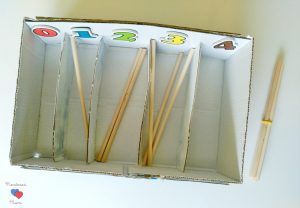 materiales montessori diy low cost caja de husos 0 al 4