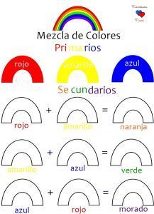 mezcla colores actividades arco iris