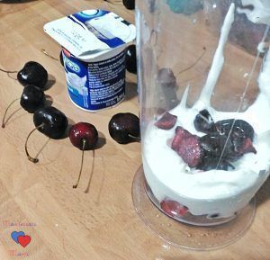 helado casero cereza