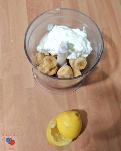 helado platano y yogur