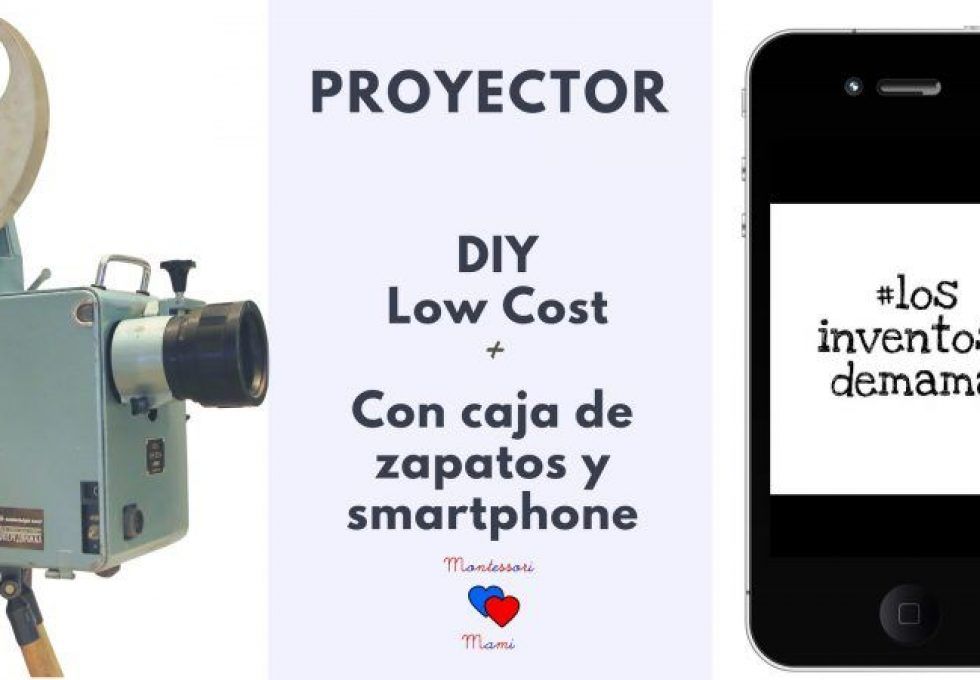 proyector diy con caja de zapatos y smartphone